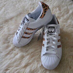 Adidas Original Superstar CQ2514 White/Leopard SZ 6.5
